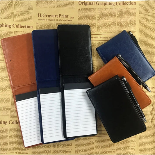 A7 Leather Pocket Notepad With Pen