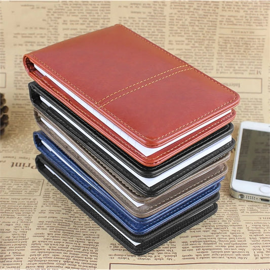 A7 Leather Notepad With Pen and Calculator
