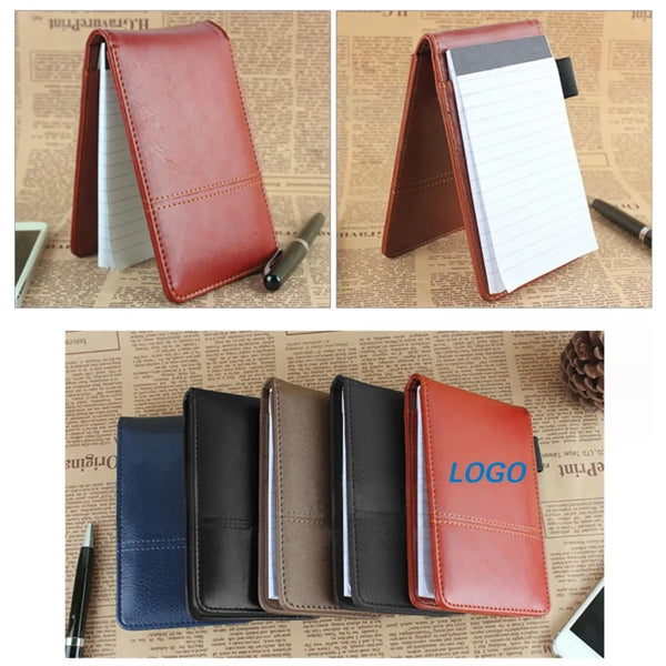 A7 Leather Notepad With Pen and Calculator