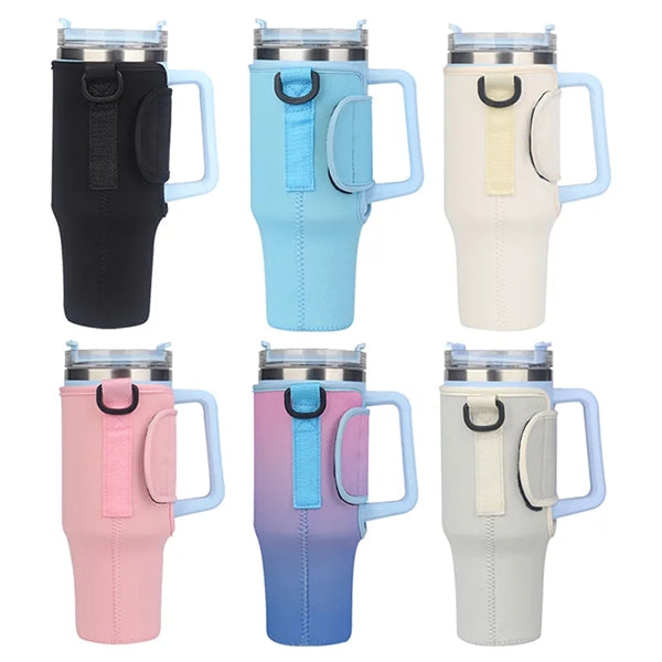 40OZ Bottle Pouch Holder with Adjustable Shoulder Strap