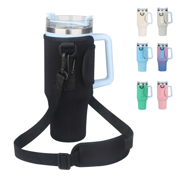 40OZ Bottle Pouch Holder with Adjustable Shoulder Strap