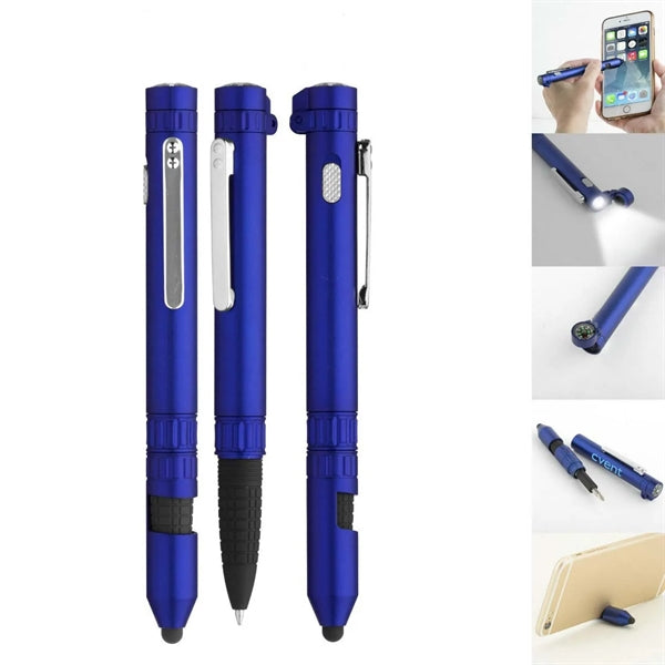 Utility Pen With Compass And Stylus