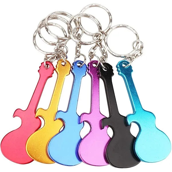 Guitar Shape Keyring Bottle Opener