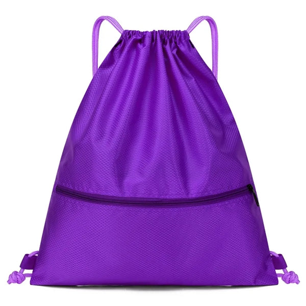 Drawstring Easy Backpack With Pockets