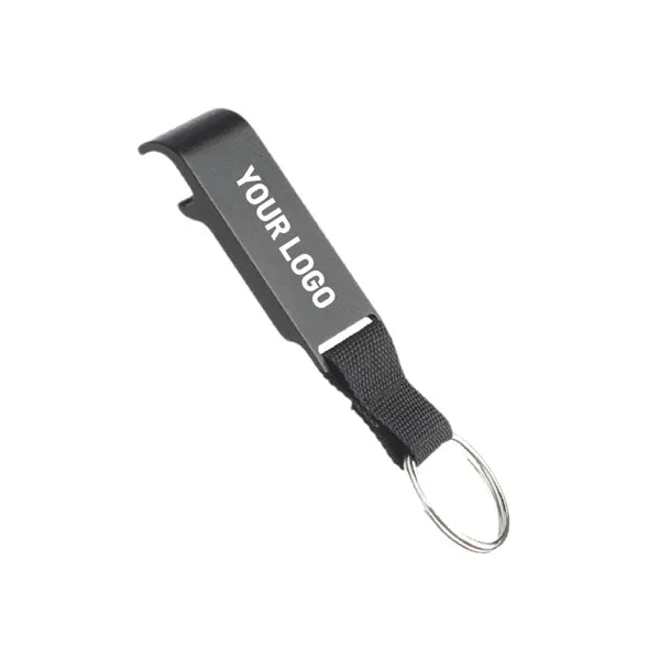 Matte Metal Bottle Opener Keychain
