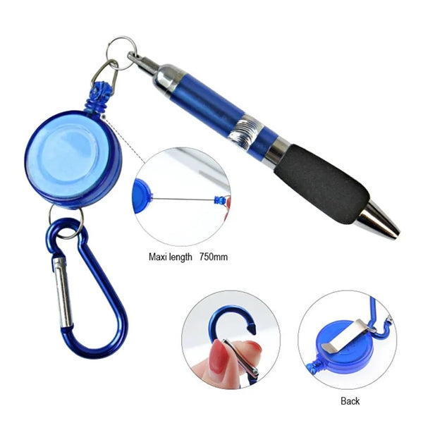 Portable Ballpoint Pen With Carabiner