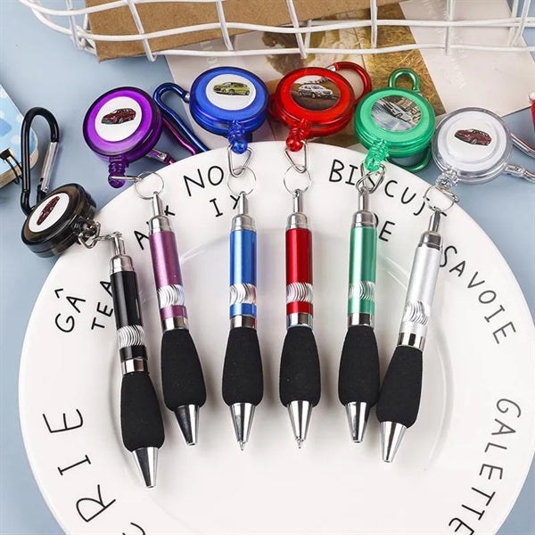 Portable Ballpoint Pen With Carabiner