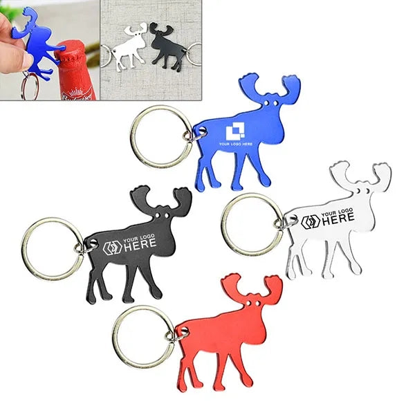 Moose Shape Bottle Opener Keychains