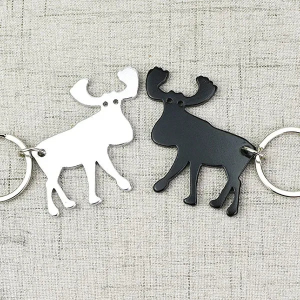 Moose Shape Bottle Opener Keychains