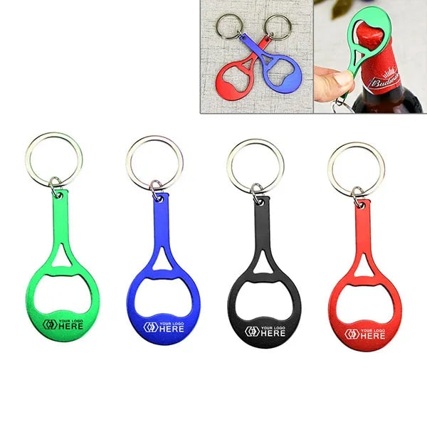 Tennis Racket Shape Bottle Opener Keychains