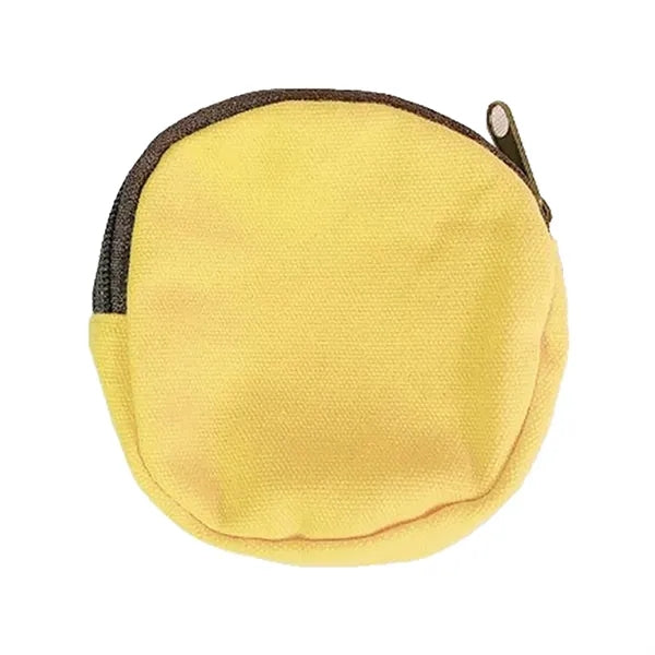 Canvas Round Coin Pouch