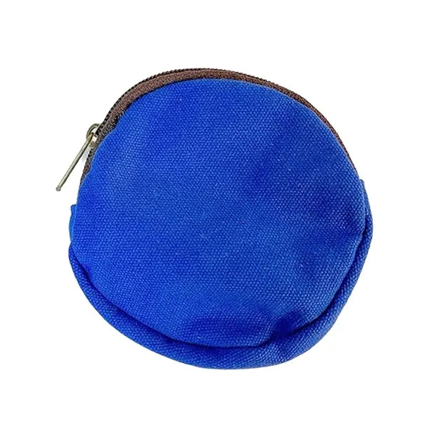Canvas Round Coin Pouch