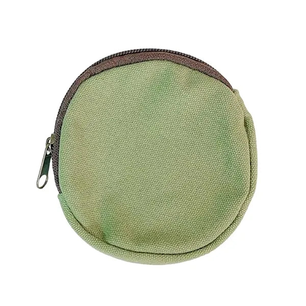 Canvas Round Coin Pouch