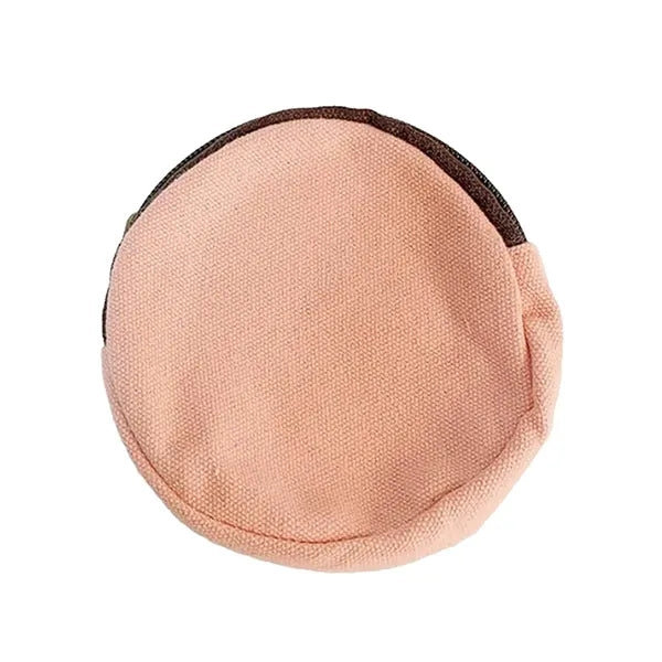 Canvas Round Coin Pouch