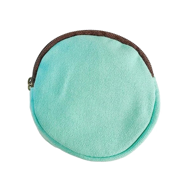 Canvas Round Coin Pouch