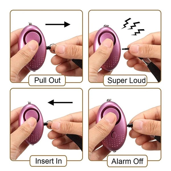 Portable Safe Sound Personal Alarm Keychain Flashlights