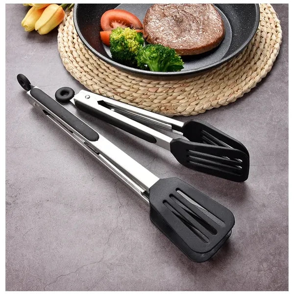 Silicone Kitchen Cooking Spatula Tongs for Baking Grilling