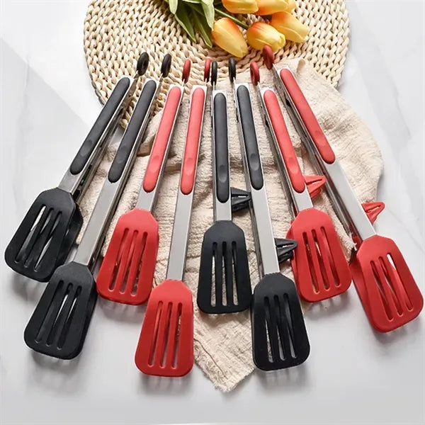 Silicone Kitchen Cooking Spatula Tongs for Baking Grilling