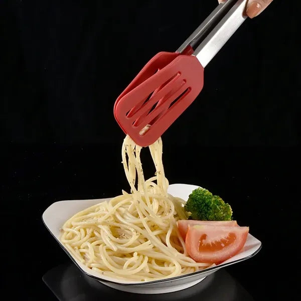 Silicone Kitchen Cooking Spatula Tongs for Baking Grilling