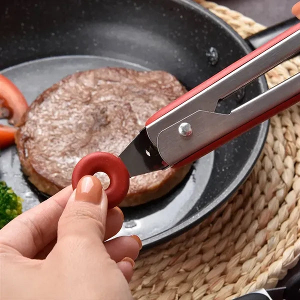 Silicone Kitchen Cooking Spatula Tongs for Baking Grilling