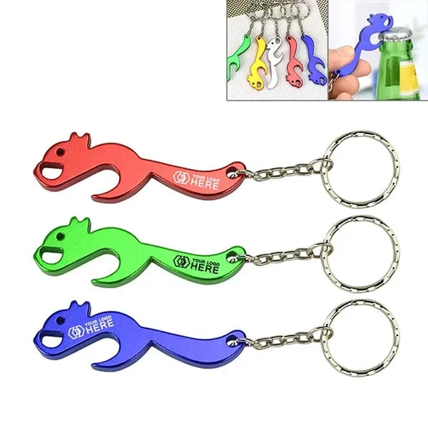 Squirrel Shape Bottle Opener Keychains