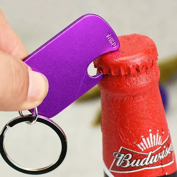 Dog Tag Bottle Opener Key Ring