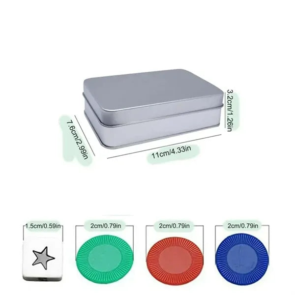 Right Left Center Dice Game Set with 3 Dices& 36 Chips