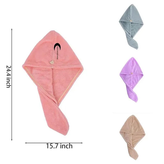 Quick Dry Turban Microfiber Hair Hat Cap Towel