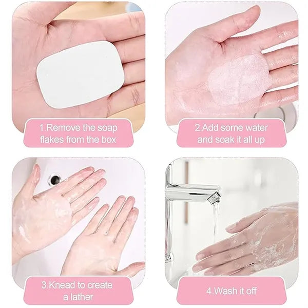 Soap Sheets Portable Disposable Scented Bath Slice