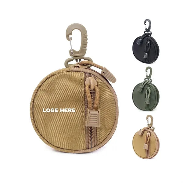 Tactical Zipper Pouch Coin Purse with Keychain
