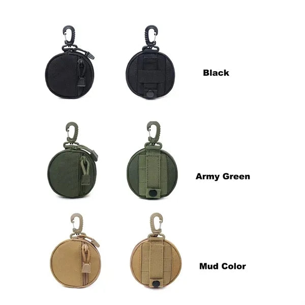 Tactical Zipper Pouch Coin Purse with Keychain