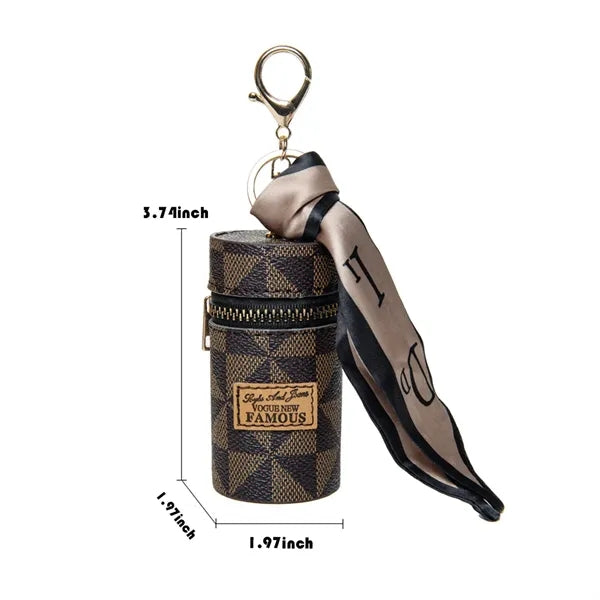 Luxury Leather Lipstick Bag Charm