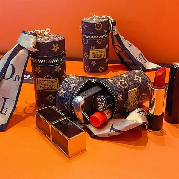 Luxury Leather Lipstick Bag Charm