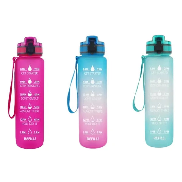 Frosted Fitness Sports Water Bottle, 32 oz.