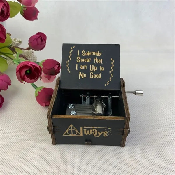 Wood Hand Crank Music Box