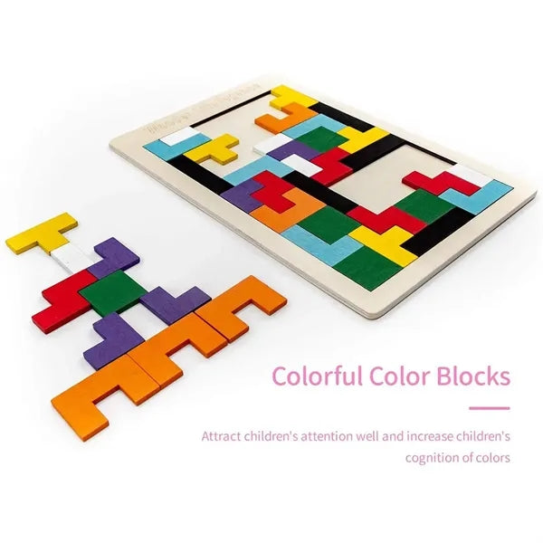 Wooden Tetris Puzzle