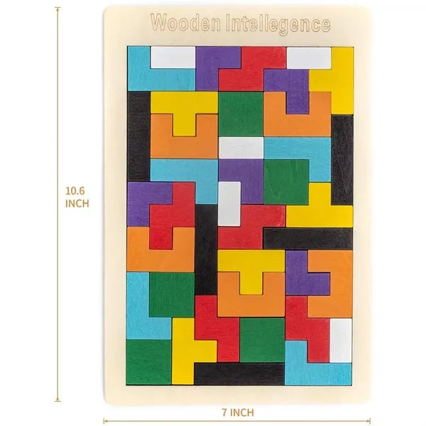 Wooden Tetris Puzzle