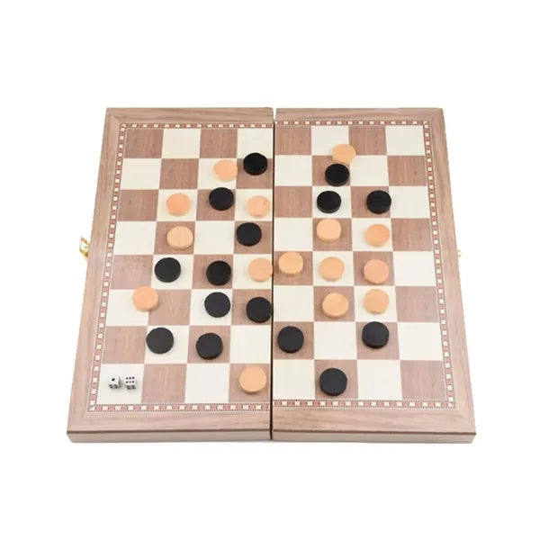 3 In 1 Wooden Chess Set