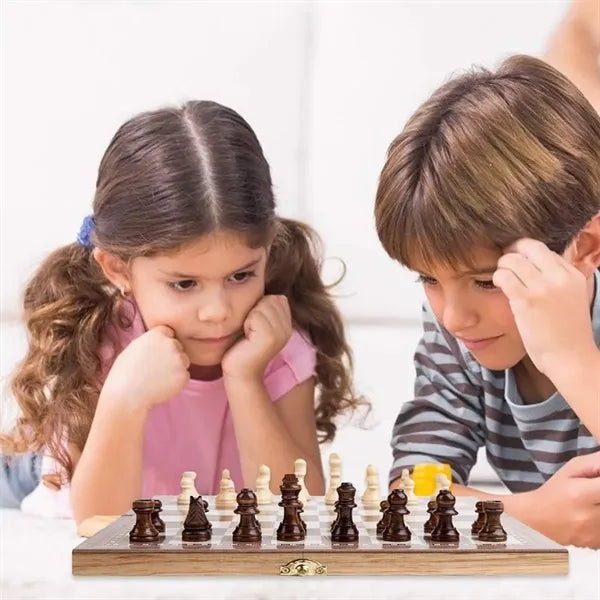 3 In 1 Wooden Chess Set