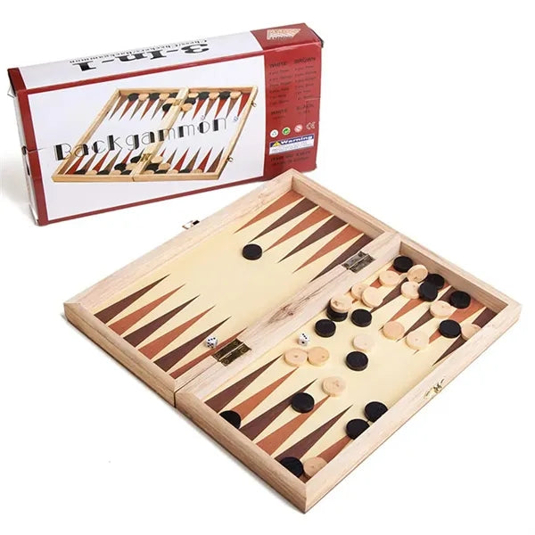 3 In 1 Wooden Chess Set