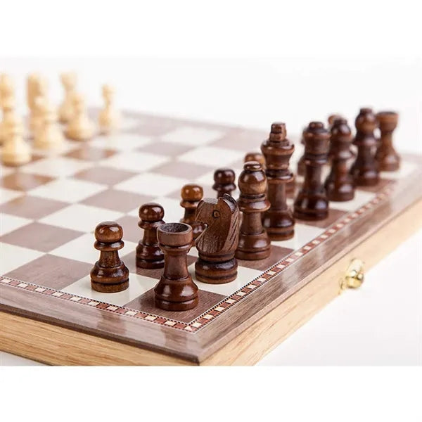 3 In 1 Wooden Chess Set