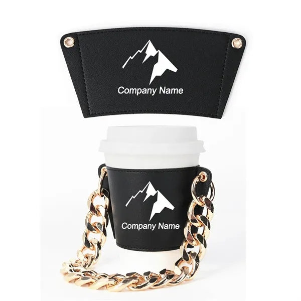 Leather Cup Holder With Chain