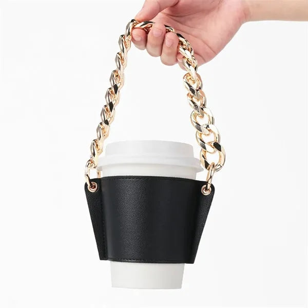 Leather Cup Holder With Chain