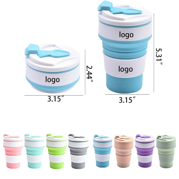 12oz Silicone Foldable Outdoor Camping Portable Travel Cup