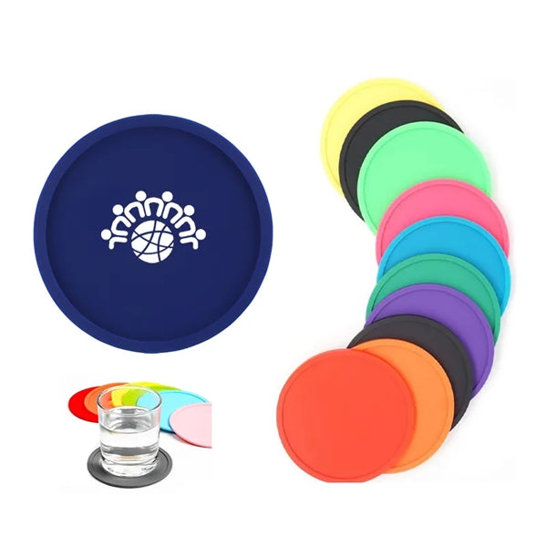 Anti-Slip Soft Silicone Drink Coasters
