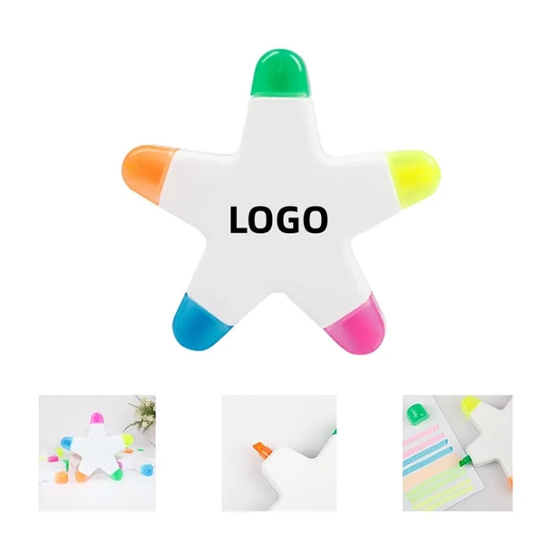 Five Colors Highlighter Marker Pen