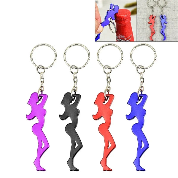Fine figure of a woman shape bottle opener keychain