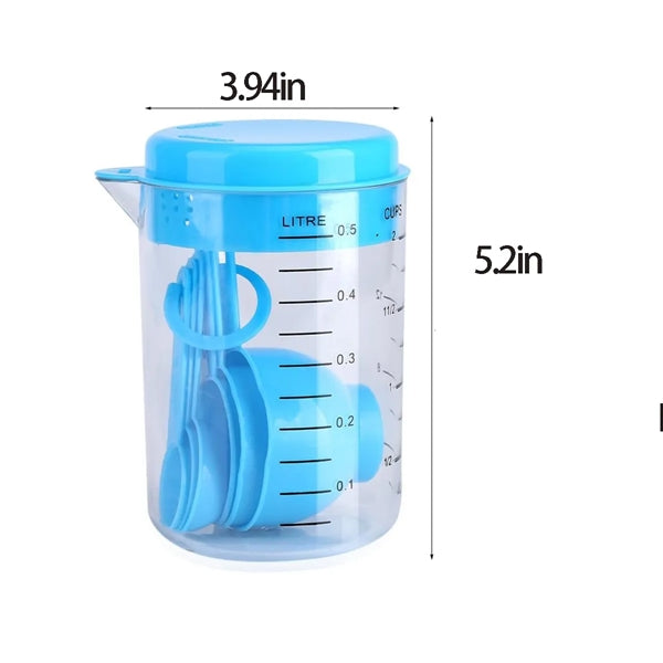 Environmentally Friendly Plastic Measuring Cup and Spoon