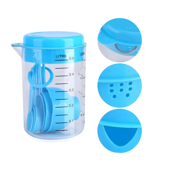 Environmentally Friendly Plastic Measuring Cup and Spoon