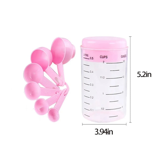 Environmentally Friendly Plastic Measuring Cup and Spoon